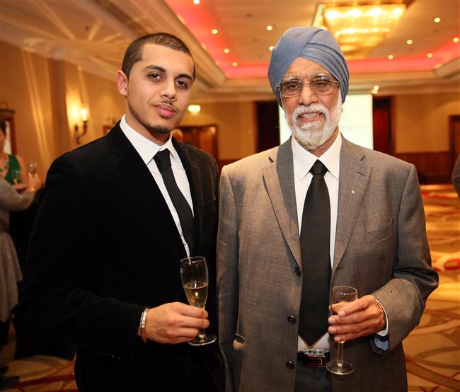 Balbir Singh Mali with grandson Arjun Singh Ahluwalia