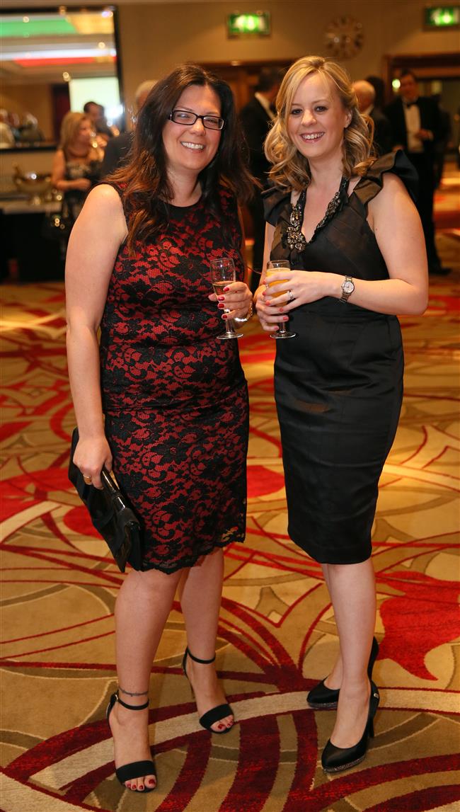 Kelly Mcnally & Jo Green enjoying themselves at the Champagne Reception