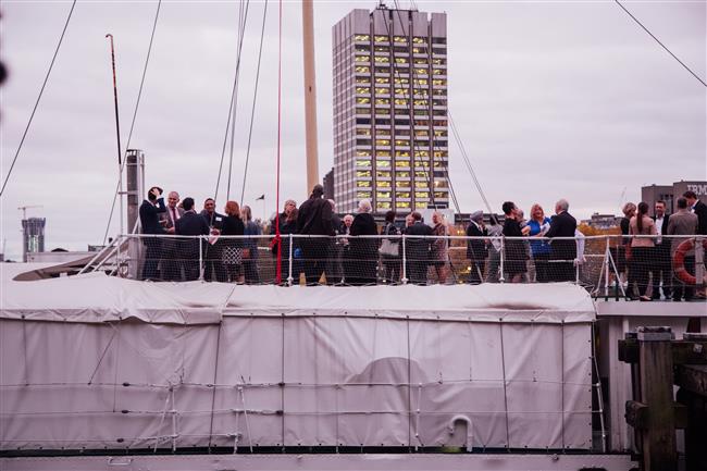 Drink reception on the upper deck